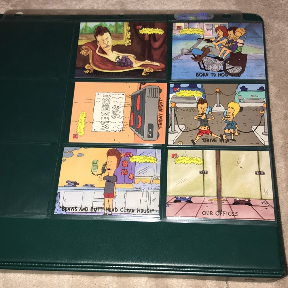94’ Beavis and Butthead set of 6 cards in sleeve